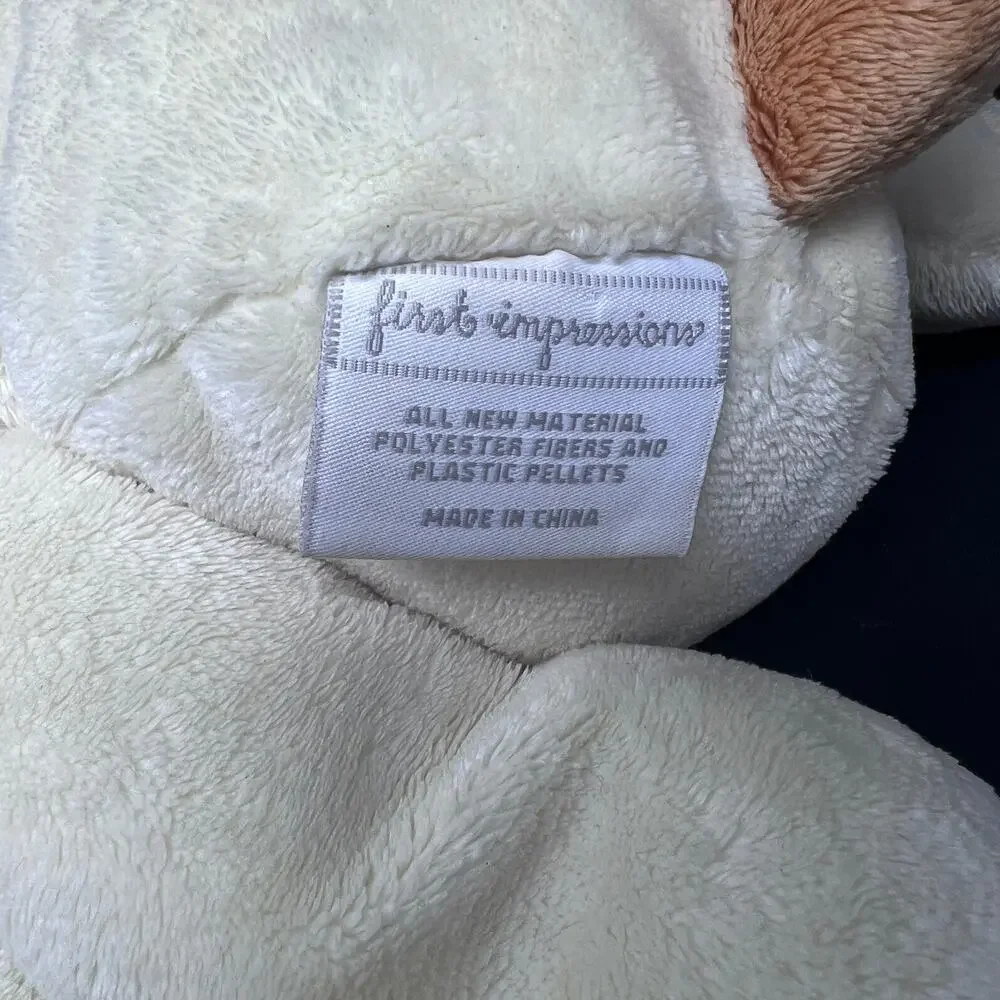 First Impressions Puppy Dog‎ Plush Floppy Bow Cream Yellow Tan 15